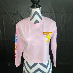 Pac-Man Long Sleeve Crop Top
